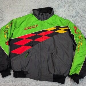 Vintage Arctic Cat Jacket Mens M Gray Snowmobile Coat Zip Up Pockets‎ Outdoors